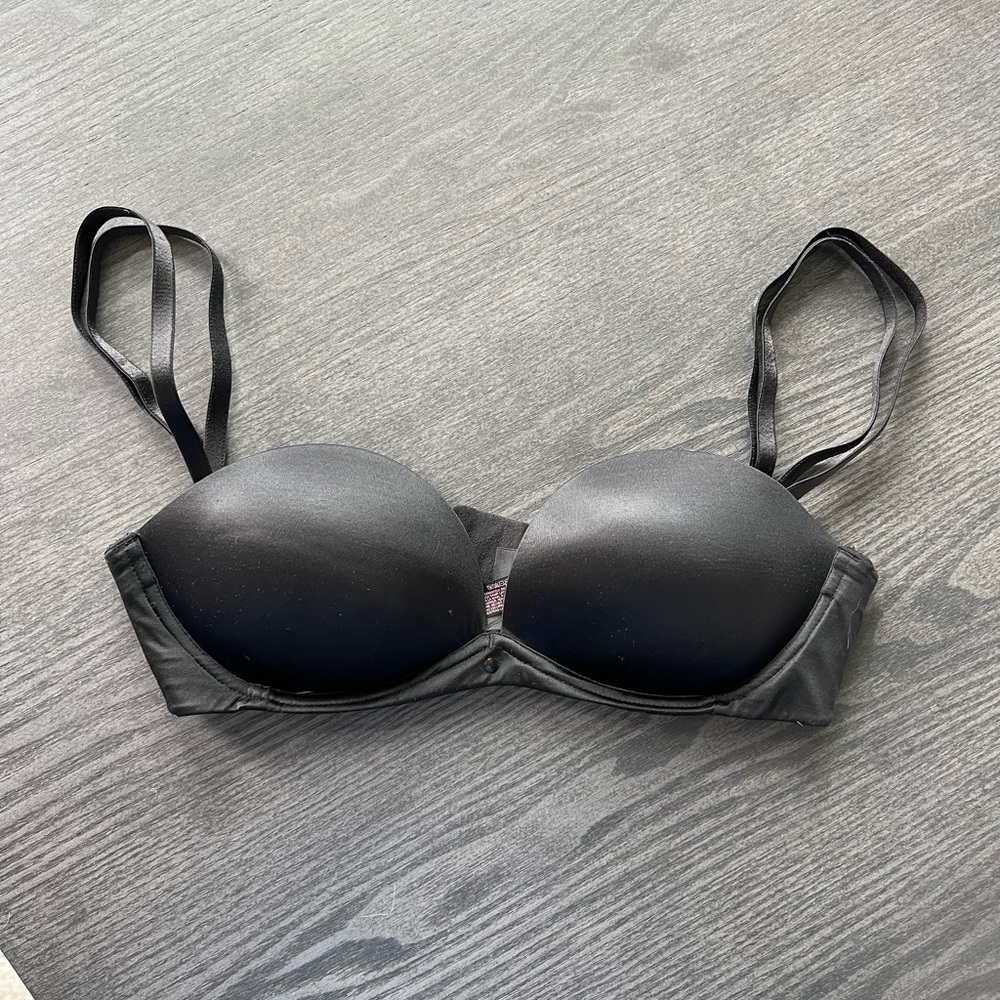 Victoria’s Secret Black Strapless Bra (34B) - Underwires removed